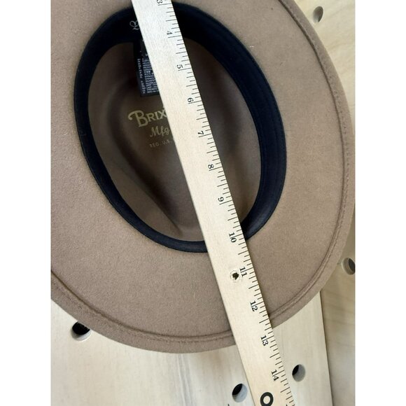 Brixton Messer Fedora Hat Cruelty Free Wool Sand Size 6 3/4 XS Unisex $75 - Picture 12 of 15
